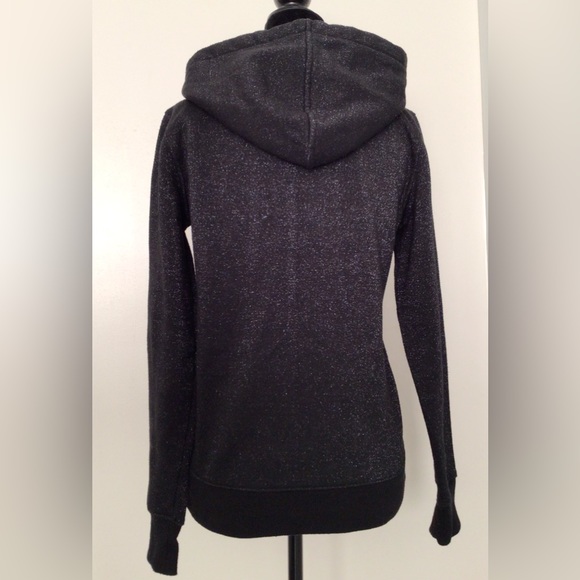 GAP Body Fit Black Sparkling Zip Hoodie - Small - Picture 2 of 5